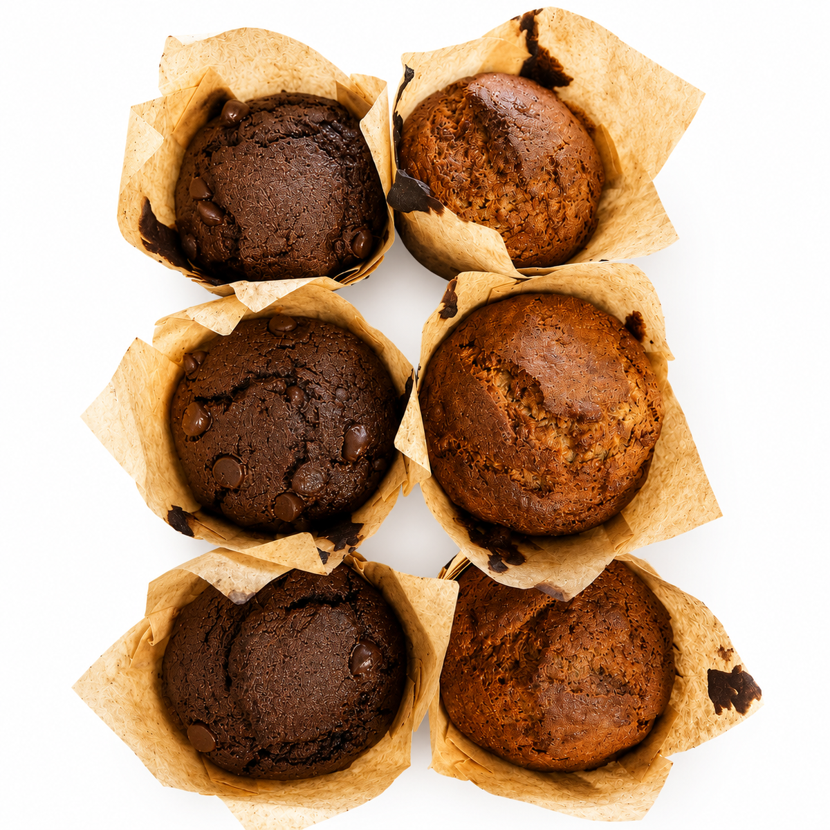 Gluten-Free Sourdough Assorted Banana Bread & Double Chocolate Muffins-6 pack