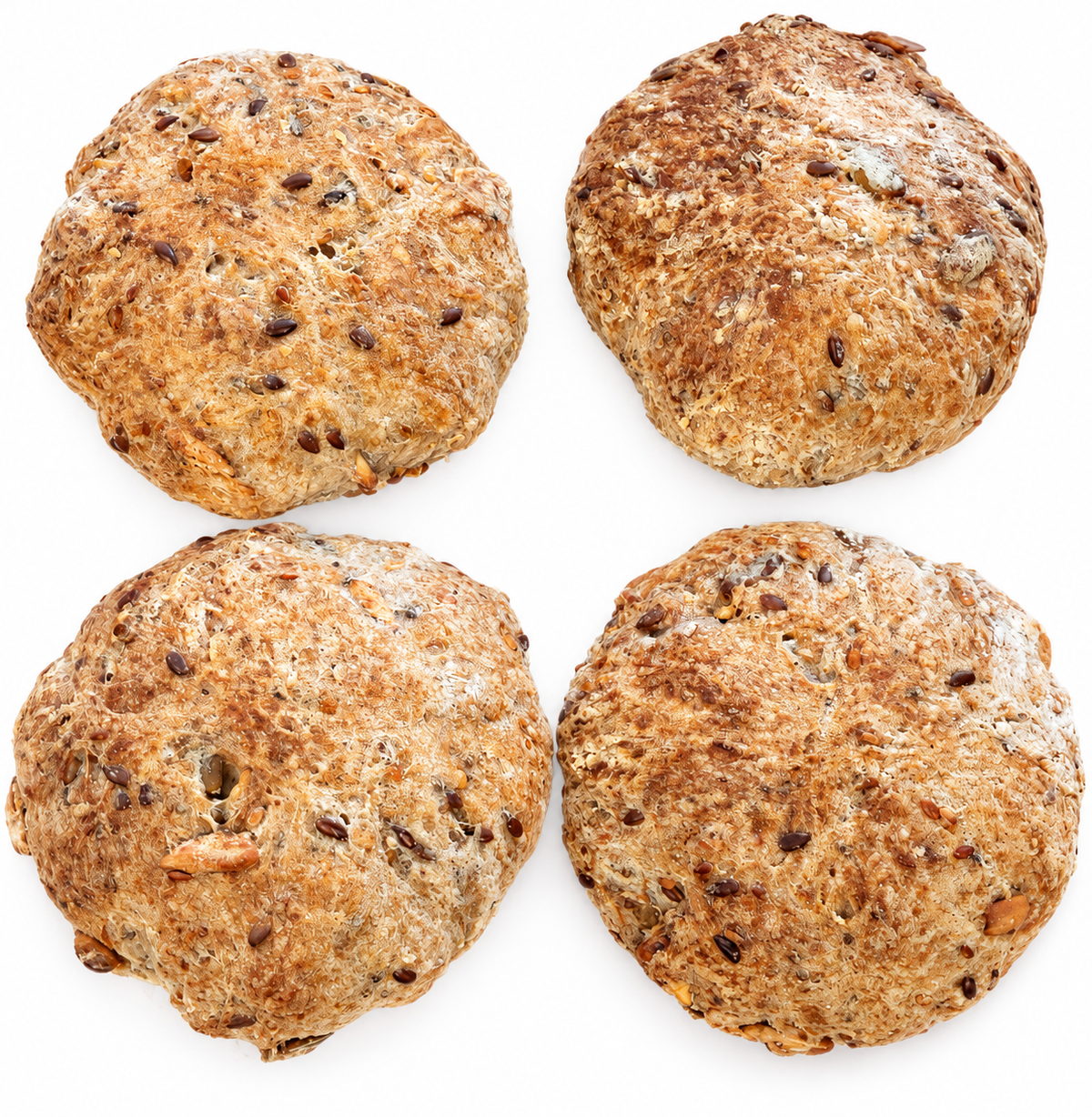 4 pack Gluten-Free Dairy-Free Ancient Grain Five-Seed Sourdough Buns